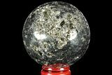 Polished Pyrite Sphere - Peru #97983-1